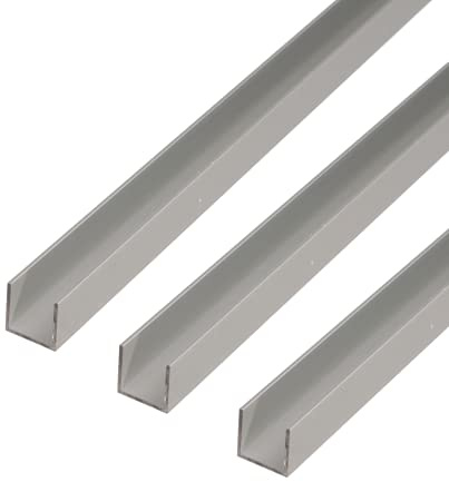 Alberts 498368 U-Profil | Aluminium, silberfarbig eloxiert | 1000 x 18 x 20 mm | 3er Set
