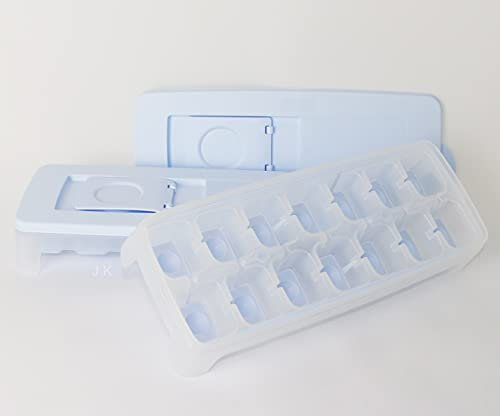 TUPPERWARE Eiswürfler Eiswürfel Behälter 2X hellblau + Mini Trichter lila