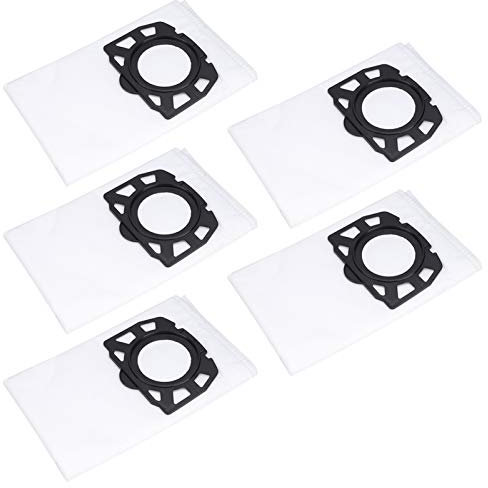 Zerodis Lot de 5 Sacs Filtrants pour Aspirateur, Non Tissés pour Aspirateur Sec et Humide pour Karcher MV4 MV5 MV6 WD4 WD5 WD6