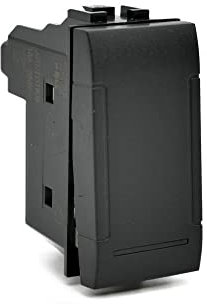 Vetrineinrete® Pulsante unipolare compatibile con living light international air interruttore relè 10A 250V invertitore deviatore campanello (Nero)