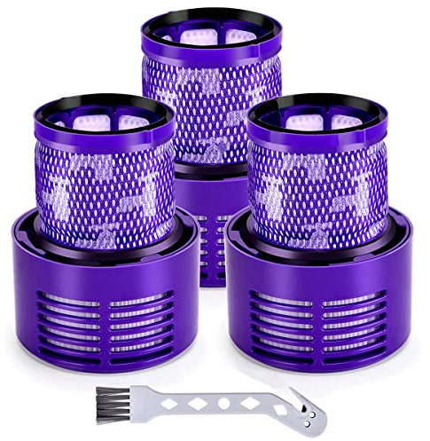 3 Stück Ersatz Nachfilter für Dyson V10 Cyclone Series, V10 Absolute, V10 Animal, V10 Total Clean, SV12, Ersetzen Dyson Teilenummer 969082-01 Staubsauger Filter Kits