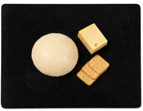 Adolif Granit-Schneidebrett, 30,5 x 40,6 cm, großes Steinschneidebrett | Multifunktionales Marmor-Gebäckbrett mit rutschfesten Füßen zum Backen, Käse, Wurst, Teig – Hochzeitsgeschenk, Hauseinweihung