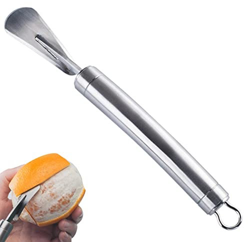 Sbucciatore per arancia, in acciaio inox, con manico, pelapatate per arancia, utensile da cucina, 4 pezzi Lear-au