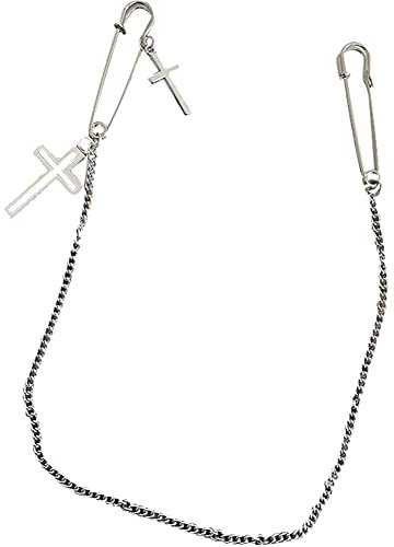 Retro Punk Cross Long Chain Quaste Lapel Pin Für Frauen Männer Anzüge Kleid Brosche Stecknadel Schmuck Schmuck