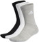 adidas Unisex Kinder Cushioned Crew Socks 3 Pairs, Medium Grey Heather / White / Black, 2-3 Years