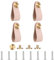Lollanda 4 Stück Ledergriffe für Möbel, Möbelgriffe Leder, Schrankgriffe mit Schrauben, für Kommode, Kleiderschrank (Rosa,6.4 x 2.5 cm)