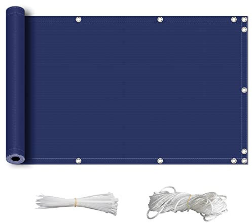 ZQXFZ Balkon Sichtschutz 70x600cm terassendeko Oxford-Stoff Sichtschutz, SchattenküHlung, Uv-Schutz Ideal Zum Abdecken Von Balkonen Balkonumrandung -KöNigsblau.
