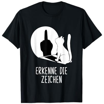Winkekatze Schatten Katzen Erkenne die Zeichen T-Shirt