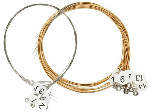 Bonsicoky Ein Satz von 16 Harfen-Saiten, Ersatz Metallsaite für Harfe