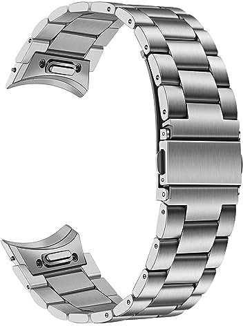 TRUMiRR Compatible avec Galaxy Watch6 Classic 43mm 47mm/Watch 6 40mm 44mm Bracelet, Bouton Connecteur en acier inoxydable Pas de vide bracelet de montre pour Samsung Galaxy Watch 5/5 Pro/4/4 Classic