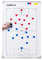 Cawila Taktiktafel Fussball inkl. Magnete, Stift, Wischer und Tasche, Size: 60 x 90cm Weiss One Size