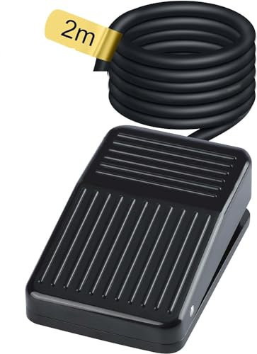 2m Cavo 10A 250V AC Interruttori a Piede di Alimentazione Elettrica Momentaria Plastica Interruttore A Pedale On/Off Controllo Nero