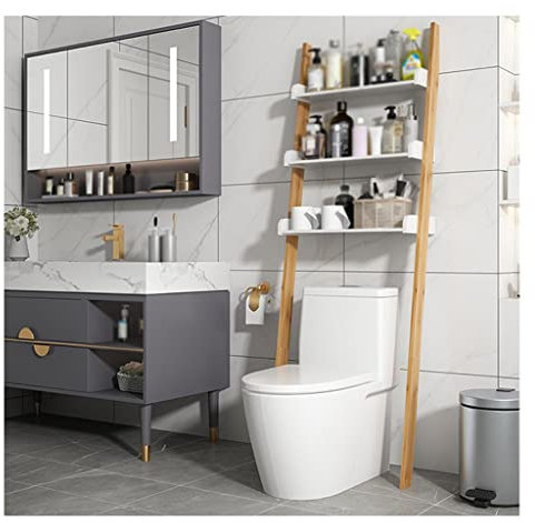 Estante De Almacenamiento para Lavadora sobre El Baño, Estante De Esquina De Almacenamiento Superior De Piso Único Que Ahorra Espacio, Fregadero De La Lavadora del Baño