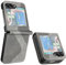 ZONNAVI Hülle für Samsung Galaxy Z Flip 5, PU Leder Handyhülle mit Kartenfächer und Standfunktion, Lederhülle Flip Wallet Case Schutzhülle für Samsung Z Flip 5 (Grau)