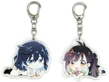 EBTY DREAMS Inc. Suzume no Tojimari Schlüsselanhänger Suzume Iwato, Souta Munakata v1, 2 Stück, Mehrfarbig, Pendant Height: 2 inches