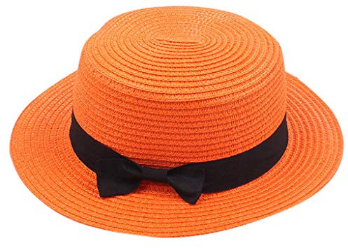 Damen Hüte Rot Visor Beach Sun Damen Sonnenhut Hut Damen Solid Top Sommer Baseball Caps Cap Snapback Herren Comic (Orange, One Size)
