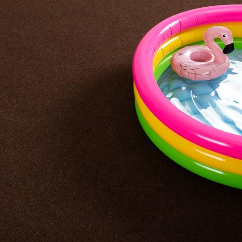 Steffensmeier Kunstrasen Teppich Wembley | für Balkon und Terrasse | brauner Nadelfilz, Größe: 400x800 cm