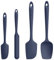 U-Taste Juego de 4 Espatulas: 250℃ Silicona Cocina Reposteria Lengua Resistente al Calor Utensilios de Espátula para Cocinar y Hornear, Paletas Cocina Antiadherentes Flexibles sin BPA (Azul noche)
