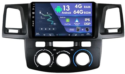 MISONDA 9 Zoll IPS Android Autoradio für Toyota Fortuner Hilux 2007-2015 | AM FM RDS Radio GPS WiFi Bluetooth Carplay DSP EQ Split Screen Lenkradsteuerung Spiegel Link 4G + 64G