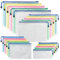 Dokumententasche A3+A4+A5+A6, 20 Stücke Dokumentenmappe PVC Wasserdicht Mesh Zipper Beutel mit Reißverschluss für Büro, Papier, Kosmetika und Reisezubehör, Zip Beutel für Erwachsene Kinder Studenten
