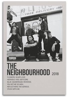 FGTGWFC The NeighbourhoodAlbumcover-Poster, Musikposter, Leinwand, Wandkunst, Poster, Schlafzimmer-Dekor, Jugendhaus-Dekor, Kunst, 30 x 45 cm, ungerahmt, 7