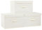 ENUMAIL Storage Boxes, Cube Organizers with Flip-Top Lid and Handles, Fabric Bins for Organizing Home, Office and Closet, Beige, 3 Pack, 38x25x25cm