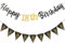TOPWAYS Deko 18 Geburtstag Banner Mädchen Junge, Schwarz Gold Geburtstagsdeko 18. Geburtstag Girlande Happy 18 Birthday Banner Wimpelkette für 18Geburtstag Junge Mädchen Deko (Geburtstag18)