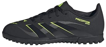 adidas Unisex Kinder Predator Club Turf Football Boots Kids, core Black/Carbon/Lucid Lemon, 36 EU