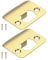 PATIKIL Door Strike Plate 2-1/4x1-3/4,2Pcs Round Corner Extended Lip Strike Plate,Universal Security Latch Strike Deadbolt Strike Plate with Screw Interior & Exterior Door,Gold