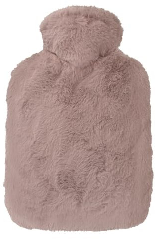 Steuber Wärmflasche Flausch 1,8l rosa 35 x 23 cm große Wärmflasche mit flauschigem Bezug für Erwachsene