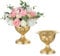 Sziqiqi Gold Metal Urn Vase: 22 cm Flower Vase Pot for Wedding Table Centrepieces Set of 2 Vintage Vase for Floral Arrangement Unique Urn Planter for Party Reception Dinner Table