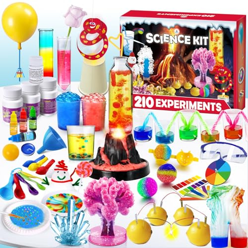 UNGLINGA 210 Experiments Science Kit for Kids Chemistry Set | Volcano, S.T.E.M Science Project, Boys Girls Birthday Toys Gifts Idea