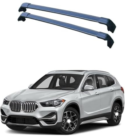 CCLXWY 2 Stück Kompatibel mit BMW X1 F48 2016-2020 Aluminium Dachträger Relingträger,Dachgepäckträger Alu Relingträger,C