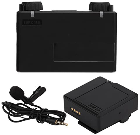 Qukaim MOMA Lark 150 Wirel Lavalier Micrófono, 2.4 GHz Digital TX RX Combo Kit para cámara DSLR, mini sistema de micrófono portátil