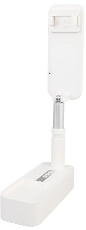 Stiring Selfie Pieghevole con una Base Ponderata e Tassa di Controllo Remoto della Luce Ricaricabile -Porta del Telefono a Testa per i Creatori di Contenuti in Bianco e