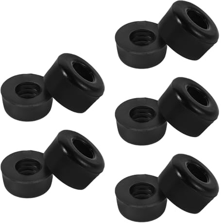 Toddmomy Lot de 10 Bushings de Skateboard Noirs Amortisseurs pour Trucks Coussins Anti-Chocs 5 Cônes 5 Colonnes Accessoires Freeskate Compatibles Rollers et Patins à roulettes