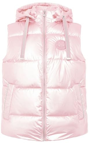 Zwillingsherz Damen Weste Steppweste – Rosa und blau warme Winterweste mit Kapuze, leicht & kuschelig, top verarbeitet Gr. S-XXL