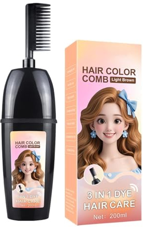 Peine Tinte de Pelo para Mujeres,Herramienta con cepillo para cubrir canas | Disimulador de Cabello Gris,Para reuniones sociales, bodas, eventos al aire libre, viajes, hombres y mujeres