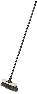 Addis 513881 Essentials Wooden Outdoor Complete Broom with Metal Handle, Natural/ Black, 27.5 cm