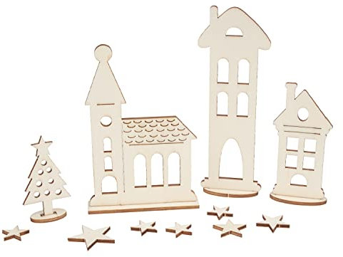 57887 3D-Sperrholz-Figuren – Weihnachtsstadt