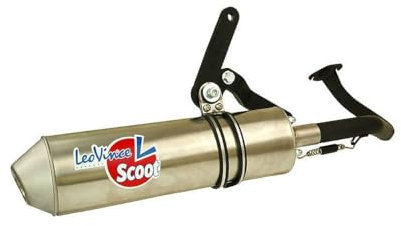 Auspuff LEOVINCE Scoot 4T Edelstahl für KYMCO People S 50cc, Sento, Super 8, Vitality, Yager GT