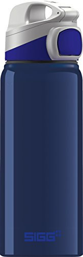 Sigg Miracle Alu Night Kinder Trinkflasche (0.6l), schadstofffreie Kinderflasche mit auslaufsicherem Deckel, schöne Wasserflasche aus Aluminium 8690.10, Blau, 0.6 L