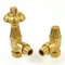 Hot Flow | Lincoln Traditional Thermostatic Radiator Valve - Angled TRV (Un-Lacquered Brass)