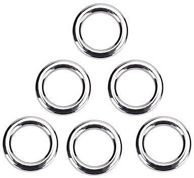 Tihebeyan 50 STÜCKE Edelstahl Angeln Split Ring hochfesten Durable Circle Lure Ring Verbindungsstück im Salzwasser Nützlichen Fischen Werkzeug(L)