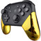 eXtremeRate Coque Poignée Grip de Remplacement pour Nintendo Switch Pro Manette, Coque Customisé de Poignée Grip pour Manette Switch Pro, Coque de Poignée Grip Coloré Doré Chromé