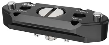 Nitze NATO Rail 1/4 Schraube mit Positionierungsstift, NATO-Schiene (50mm) Multifunktional Kompatibel mit NATO-Klemme für Kamerakäfig, NATO Obergriff, NATO Seitengriff, Monitorhalterung-N49D-1/4