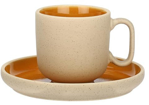 Thun Rose&Tulipani - Tazza Caffè color Zucca in gres, capacità 90 ml, collezione Arpeggio