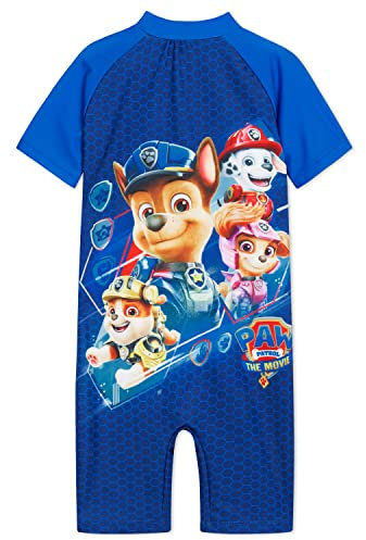 Paw Patrol Maillot de Bain Garçon Pat Patrouille Combinaison Piscine Une Pièce Maillot Anti UV Enfant Combinaison Natation Enfant Protection UV 50+ 18 Mois - 6 Ans (18-24 Mois, Navy)