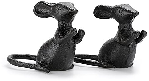 SUMTree 2pcs Cast Iron Little Cute Mouse Ornament Decorative Desktop Ornament Statues Sculptures Figurines Home Decoration