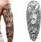 Tatodays temporäres tattoo mit vollem arm, karibischer pirat, kraken, seemann, zum aufkleben, körperkunst-transfer für frauen und männer, cosplay, halloween, erwachsene, temporäres tattoo